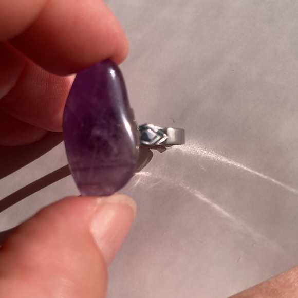 Amethyst adjustable ring - Picture 3 of 5